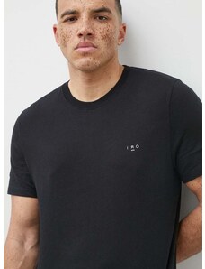 Βαμβακερό μπλουζάκι IRO ανδρικά, χρώμα: μαύρο
