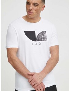 Βαμβακερό μπλουζάκι IRO ανδρικά, χρώμα: άσπρο
