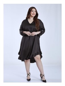 Celestino Φόρεμα με βολάν στο τελείωμα μαυρο για Γυναίκα