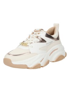 STEVE MADDEN Σνίκερ χαμηλό 'Progressive' κρεμ / χρυσό / λευκό