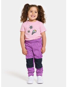 Παιδικό παντελόνι Didriksons LÖVET KIDS PANT 8 χρώμα: μοβ
