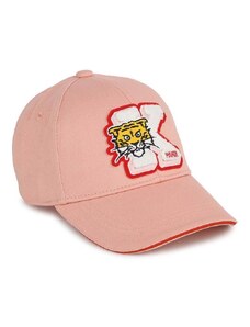 Παιδικό βαμβακερό καπέλο μπέιζμπολ Kenzo Kids χρώμα: ροζ