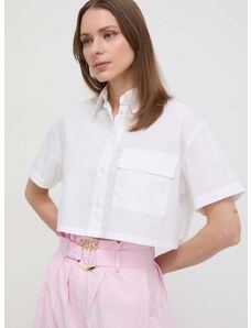 Βαμβακερό πουκάμισο Silvian Heach χρώμα: άσπρο