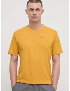 Αθλητικό μπλουζάκι Jack Wolfskin Delgami χρώμα: κίτρινο