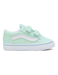 Παιδικά πάνινα παπούτσια Vans Old Skool V χρώμα: πράσινο