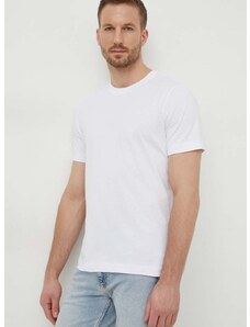 Βαμβακερό μπλουζάκι Liu Jo ανδρικά, χρώμα: άσπρο