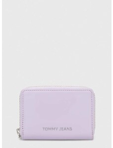 Πορτοφόλι Tommy Jeans χρώμα: μοβ