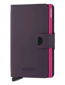 Δερμάτινο πορτοφόλι Secrid Miniwallet Matte Dark Purple-Fuchsia χρώμα: μοβ