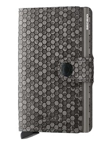 Δερμάτινο πορτοφόλι Secrid Miniwallet Hexagon Grey χρώμα: γκρι