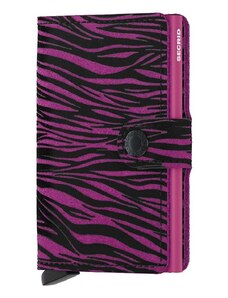 Δερμάτινο πορτοφόλι Secrid Miniwallet Zebra Fuchsia χρώμα: ροζ