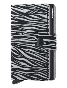 Δερμάτινο πορτοφόλι Secrid Miniwallet Zebra Light Grey χρώμα: γκρι