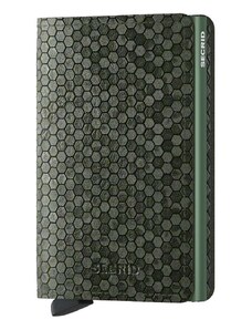 Δερμάτινο πορτοφόλι Secrid Slimwallet Hexagon Green χρώμα: πράσινο