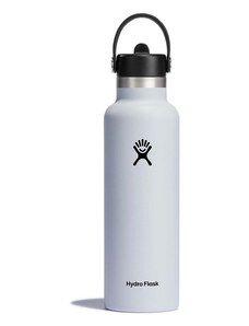 Θερμικό μπουκάλι Hydro Flask 21 Oz Standard Flex Straw Cap White χρώμα: άσπρο, S21FS110