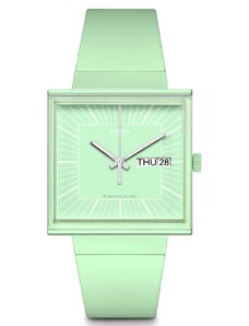 SWATCH What If...Mint? SO34G701 Bioceramic Case - Mint Green BioSourced Material Strap