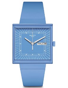 SWATCH What If...Sky? SO34S700 Bioceramic Case - Blue BioSourced Material Strap
