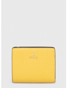 Δερμάτινο πορτοφόλι Furla γυναικεία, χρώμα: κίτρινο