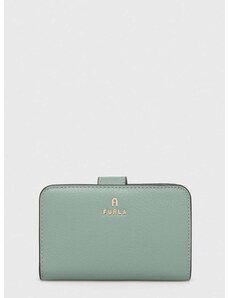 Δερμάτινο πορτοφόλι Furla γυναικεία, χρώμα: πράσινο