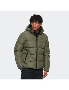 SUPERDRY HOODED SPORTS PUFFER JACKET DUSTY OLIVE GREEN