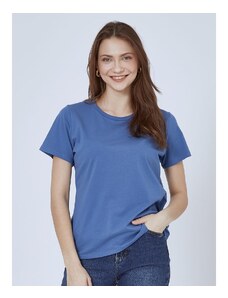 Celestino T-shirt με βαμβάκι μπλε ραφ για Γυναίκα