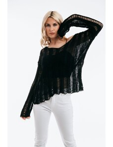 FreeStyle Perforated Blouse Μαύρο