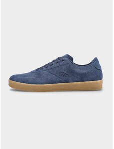 4F Men's OAK leather lifestyle sneakers - navy blue