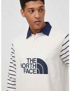 Βαμβακερή μπλούζα με μακριά μανίκια The North Face χρώμα: μπεζ