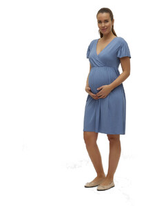 Φόρεμα εγκυμοσύνης θηλασμού κοντό γαλάζιο 20019862 Mamalicious