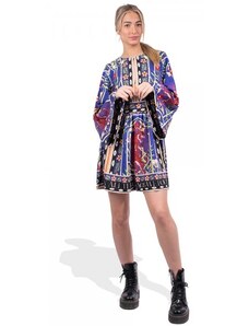 Peace and Chaos MURAL MINI DRESS (S24934 TYPOS)