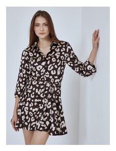Celestino Mini φόρεμα σε animal print μαυρο για Γυναίκα