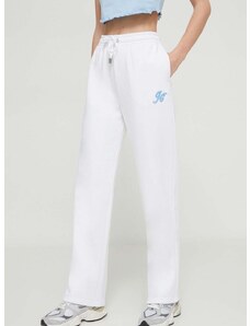 Παντελόνι φόρμας Juicy Couture χρώμα: άσπρο