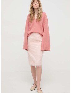 Μάλλινο πουλόβερ By Malene Birger γυναικεία, χρώμα: ροζ