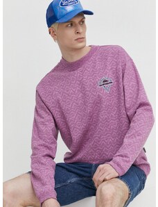 Βαμβακερή μπλούζα Quiksilver χρώμα: ροζ