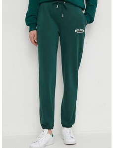 Βαμβακερό παντελόνι Tommy Hilfiger χρώμα: πράσινο