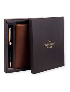 chesterfield brand σετ δώρου δερμάτινο Σημειωματάριο και στιλό