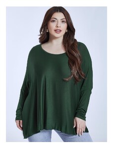 Celestino Oversized μπλούζα τετράγωνης γραμμής πρασινο σκουρο για Γυναίκα