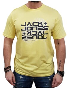 Jack&Jones - 12256173 - Jco Logo Print Tee SS Crew Neck FST - Lemon Verbena - Slim Fit - T-shirt