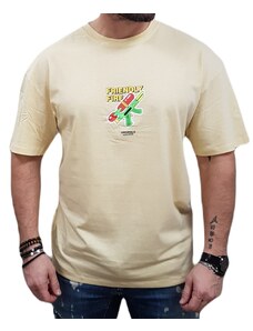 Jack&Jones - 12254169 - Jor Blockpop Tee SS Crew Neck TG LN - Italian Straw - Slim Fit - T-shirt