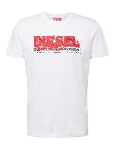 DIESEL Μπλουζάκι 'DIEGOR' έντονο κόκκινο / μαύρο / λευκό