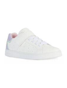 Geox J Eclyper A. White/Lilac Παιδικά Ανατομικά Sneakers Λευκά/Λιλά (J36LRA 000BC C0761)