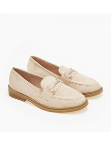 issue Suede loafers με αγκράφα - Μπεζ - 035013