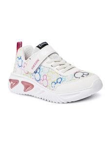 Geox J Assister G.D White/Multicolor Disney Παιδικά Ανατομικά Sneakers Λευκά (J45E9D 09LHH C0653)