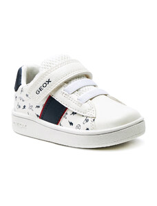 Geox B Eclyper A. White/Navy Παιδικά Ανατομικά Sneakers Λευκά/Μπλε (B455LA 00454 C0899)