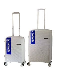RCM Βαλίτσες Ταξιδιού Γκρι με 4 Ρόδες Σετ 2τμχ