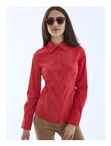 Celestino Ελαστικό πουκάμισο με βαμβάκι κοκκινο για Γυναίκα