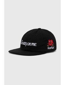 Βαμβακερό καπέλο του μπέιζμπολ Market Fragile 6 Panel Hat χρώμα: μαύρο, 390000438