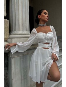 Joy Fashion House Miao μίνι φόρεμα κλος cut out λευκό