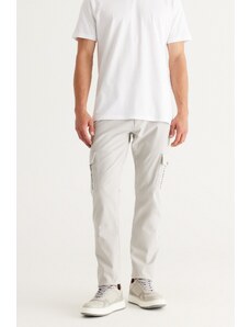 AC&Co / Altınyıldız Classics Men's Beige Extra Slim Fit Slim Fit Cargo Pocket Cotton Stretchy Trousers