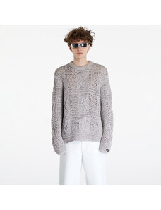 Ανδρικά πουλόβερ Daily Paper Zuberi Crochet Long Sleeve Sweater Moonstruck Grey