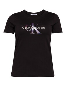 Calvin Klein Jeans Plus Μπλουζάκι ανοικτό λιλά / μαύρο / λευκό