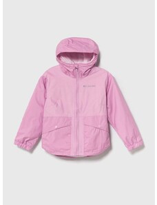 Παιδικό μπουφάν Columbia Rainy Trails Fleece χρώμα: ροζ